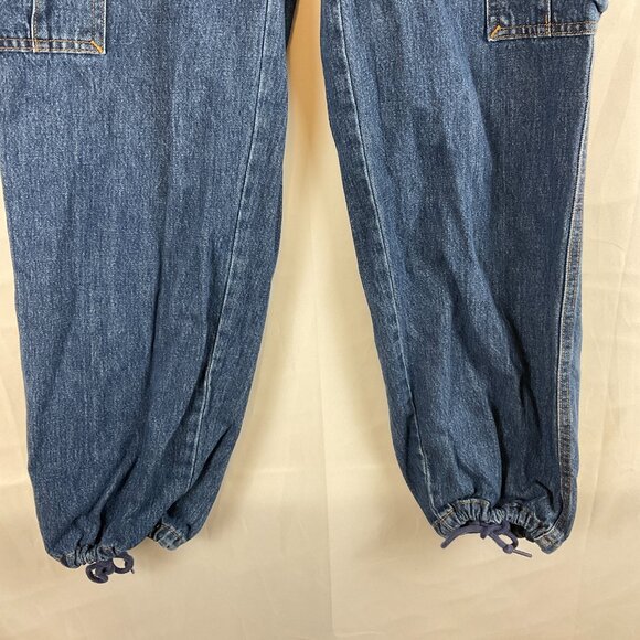 Levi's '94 Baggy Jeans 26 Blue Cargo Pockets Cinched Ankles - Picture 5 of 14